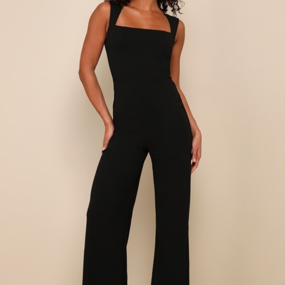 Lulus Enticing Endeavors Black Jumpsuit - Size XL - Picture 1 of 1